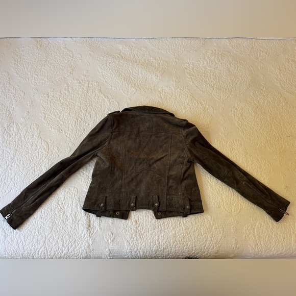 Blank NYC Charcoal Gray Faux Leather Suede Jacket - Picture 2 of 2